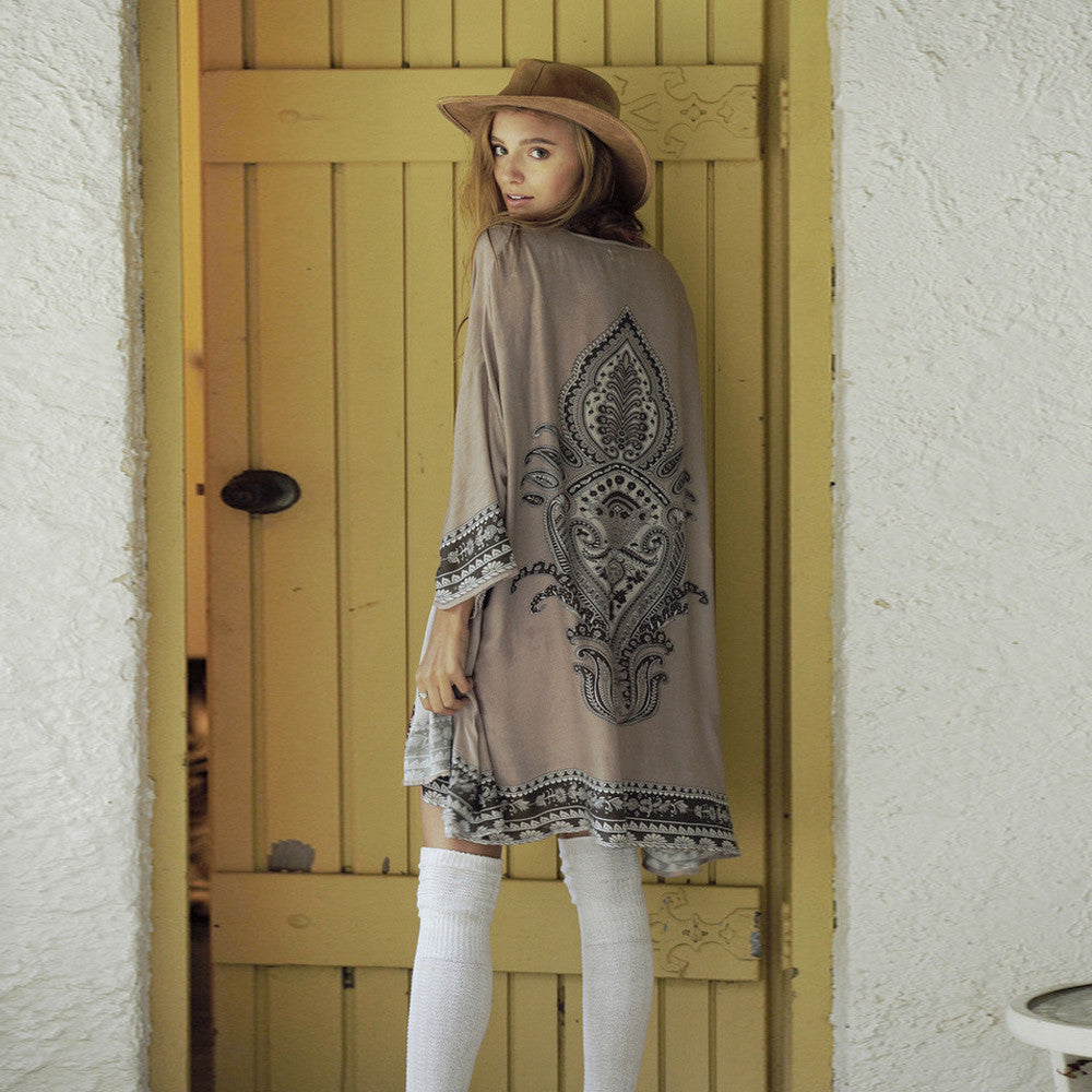 Women's Loose Cover Ups Kimono Cardigan Oversized Summer Chiffon Shawl Blouses