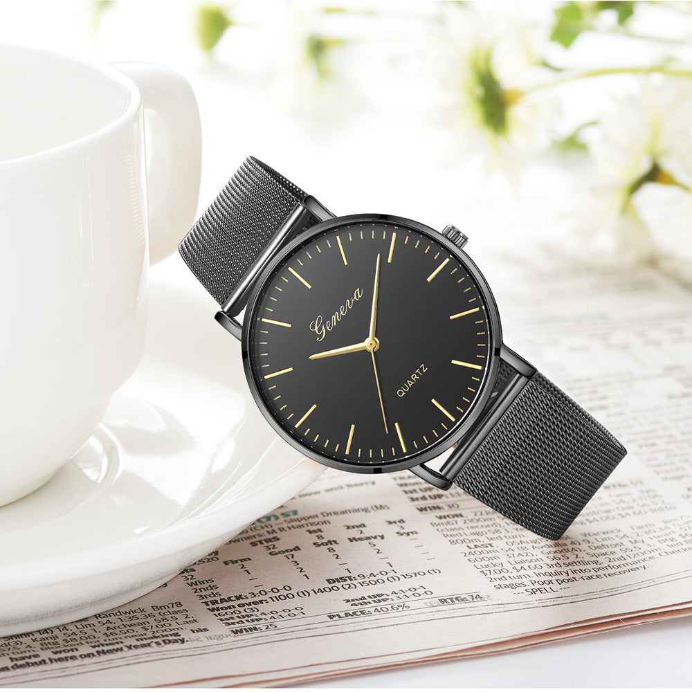 GENEVA Womens Classic Quartz Stainless Steel Wrist Watch Bracelet Watches