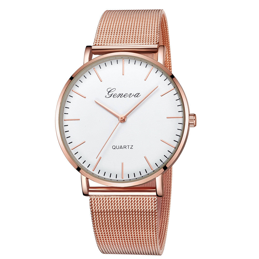 GENEVA Womens Classic Quartz Stainless Steel Wrist Watch Bracelet Watches
