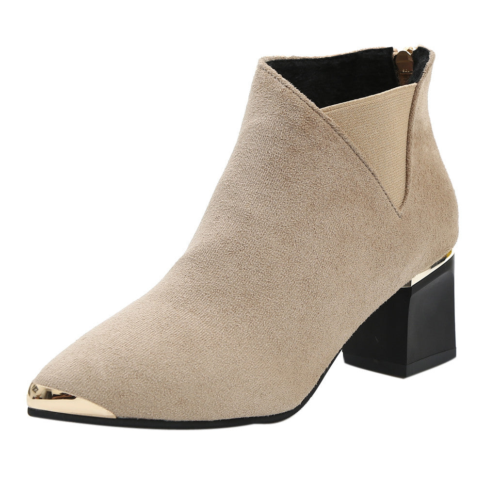 Fashion Women Boots High Heels Women Ankle Boots Sexy Pointed Toe Martin Boots