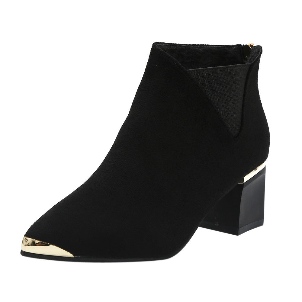 Fashion Women Boots High Heels Women Ankle Boots Sexy Pointed Toe Martin Boots